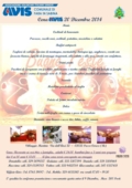"Cena di fine anno" 20 Dicembre 2014 per i soci donatori e familiari