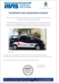 Servizio trasporto per donatori di sangue