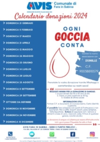 Prossime donazioni